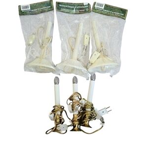Vintage Corded Electric Christmas Candles Set of 6